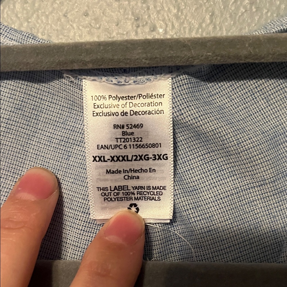 Source Unknown Light Blue Embroidered Kimono - image 2